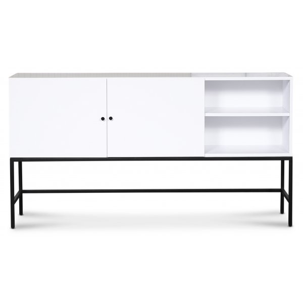 Stilo V.2 sideboard - Hvit / Svart metall