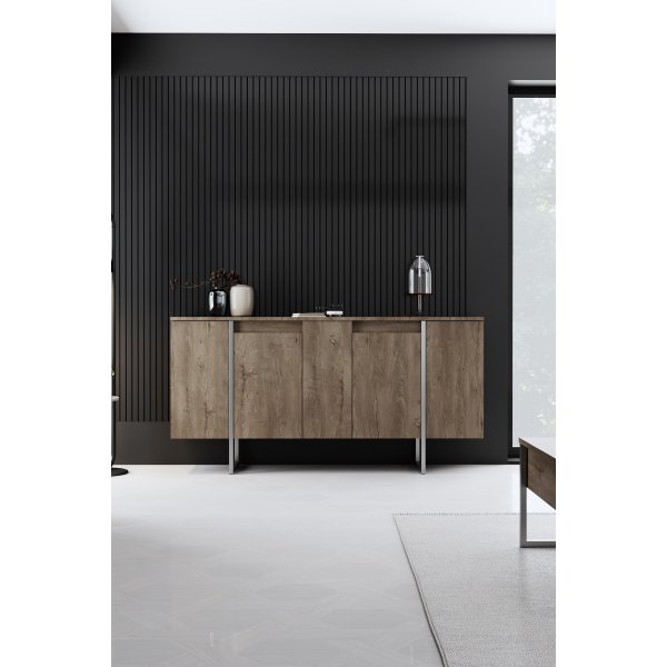 Lux skjenk - Valnøtt/sølv Lux skjenk - Valnøtt/sølv