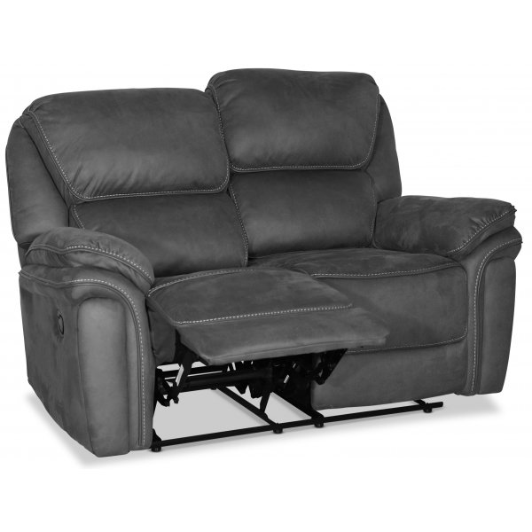 Riverdale recliner-sofa, 2-seter - grå (micorfiber) Riverdale recliner-sofa, 2-seter - grå (micorfiber)