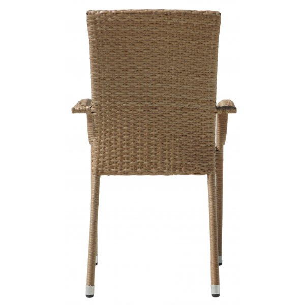 Utendrs stol med pute, stabelbar