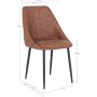 Porto spisestol - Vintage Brun