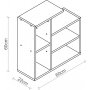 Sally sidebord 60 x 22 cm - Antrasitt/eik
