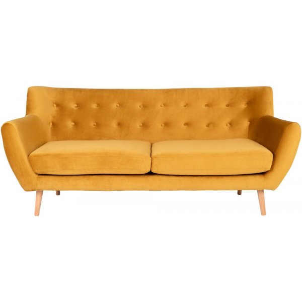 Monte 3-seters sofa - Gul/bk