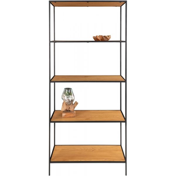 Vita hylle - svart / eik imitasjon