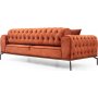 Siesta Capitone 3-seters sofa - Oransje