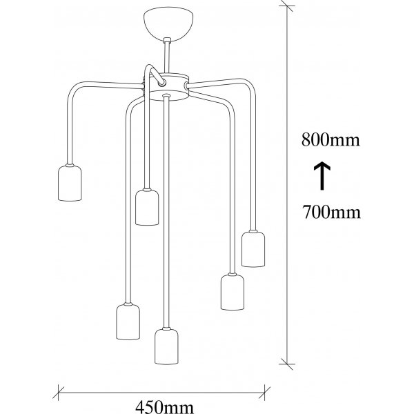 Denge taklampe 3446 - Sort/nikkel Denge taklampe 3446 - Sort/nikkel