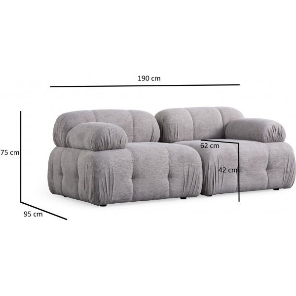 Petite 2-seters sofa - Lys grå Petite 2-seters sofa - Lys grå