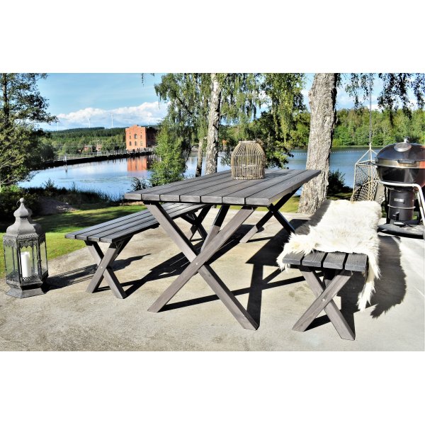 Scottsdale spisebord 190 cm - Grålaserat furu + Flekkfjerner for møbler Scottsdale spisebord 190 cm - Grålaserat furu + Flekkfjerner for møbler