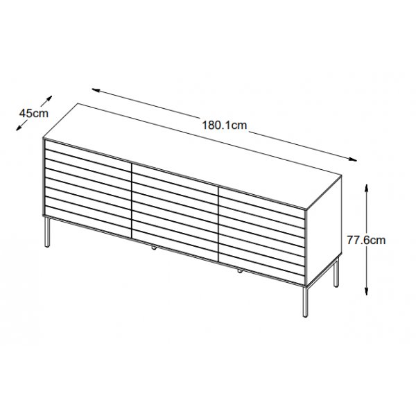 Inez skjenk i brunoljet eik - 180 cm bred Inez skjenk i brunoljet eik - 180 cm bred