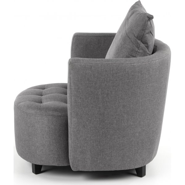 Virginia lenestol med fotskammel - Grå Virginia lenestol med fotskammel - Grå