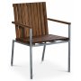 Alva spisegruppe 250x90 cm inkl. 6 stk. stoler  Teak/galvanisert metall