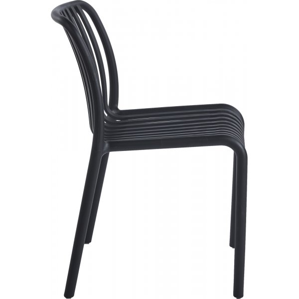 Noa stabelbar stol - Stol i sort plast