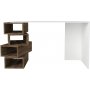 Jenga skrivebord - Hvit/valntt