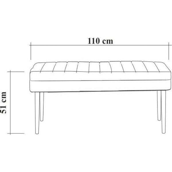 Vina benk - Hvit/antrasitt