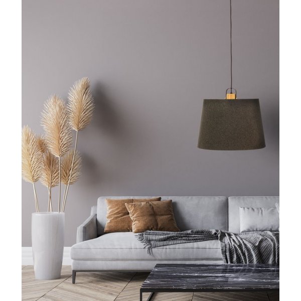 Taklampe Geilo - Grå/svart/tre Taklampe Geilo - Grå/svart/tre