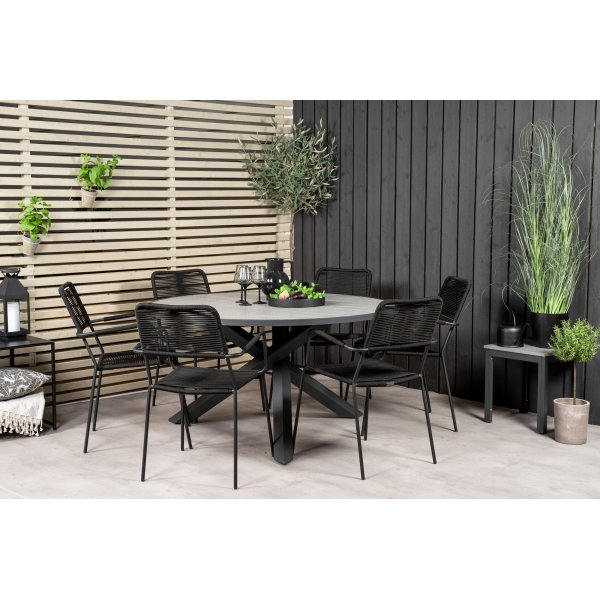 Lindos spisestuestol - Sort