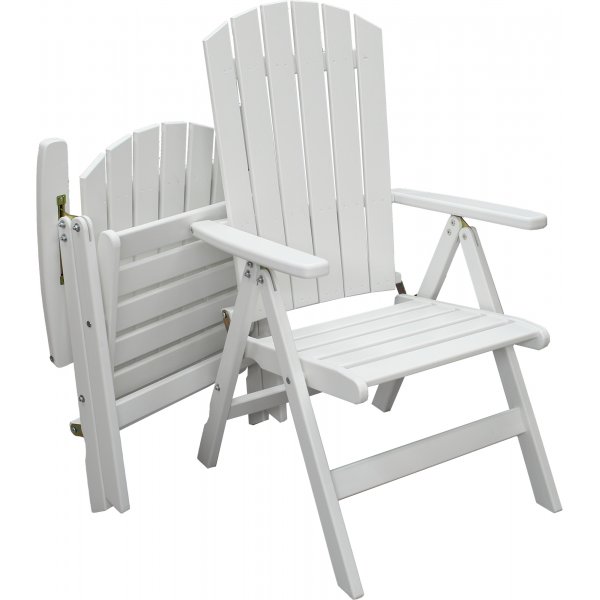 Scottsdale utendørs gruppebord Ø112 cm inkl. 4 Kungshamn posisjonsstoler - Hvit Scottsdale utendørs gruppebord Ø112 cm inkl. 4 Kungshamn posisjonsstoler - Hvit