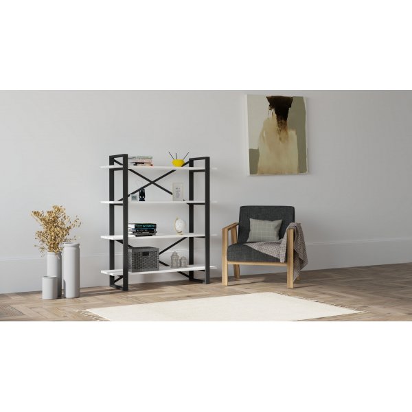 Makro bokhylle - Hvit/svart Makro bokhylle - Hvit/svart