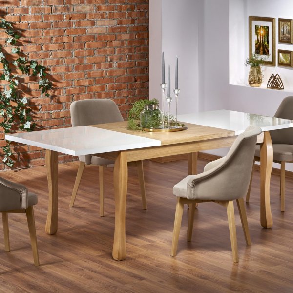 Richie spisebord - Hvit/eik Richie spisebord - Hvit/eik