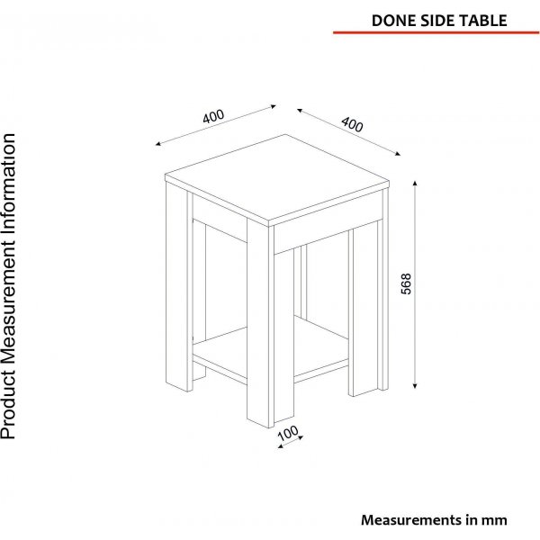 Done sidebord - Hvit/mørkebrun Done sidebord - Hvit/mørkebrun