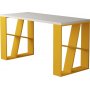 Honey skrivebord - Hvit/sennepsgul