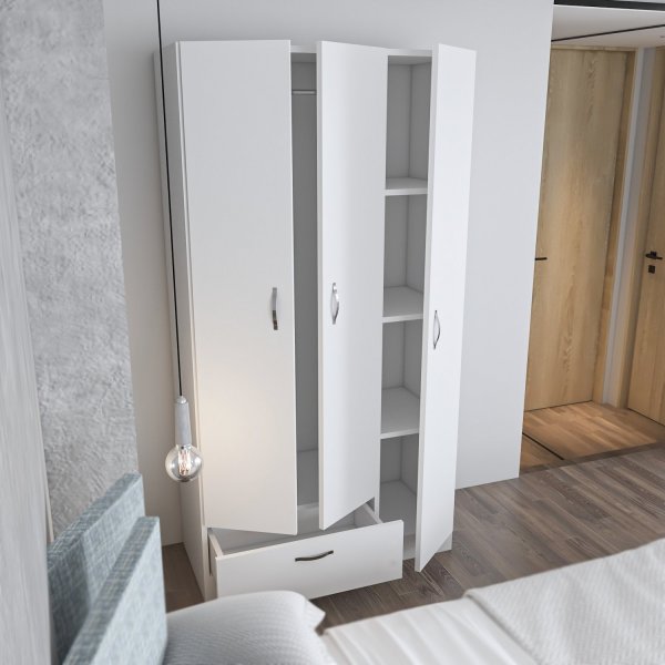 Gabbi hvit garderobe hyde 170 cm og bredde 90 cm