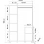 Hedera garderobe 2 - Hvit/antrasitt