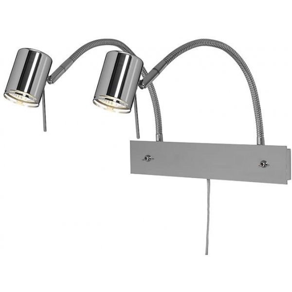 Alphaville vegglampe - Krom