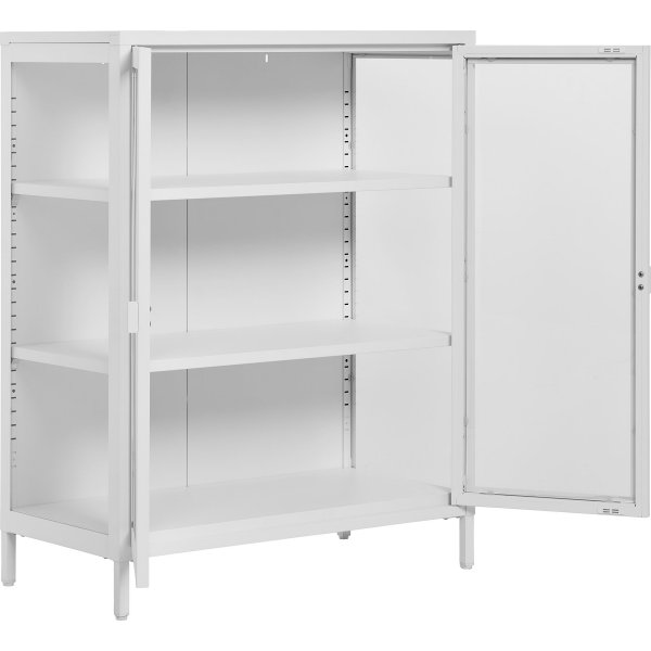 Brisbane glassskap 80x40x101 cm - Hvit