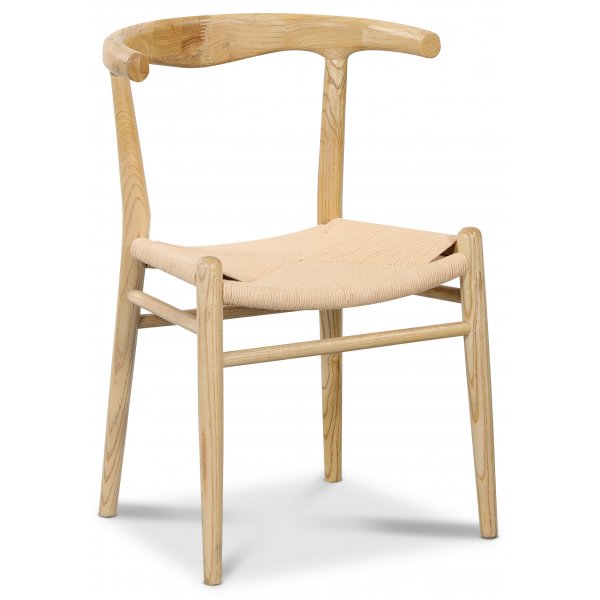 Spisegruppe PiPi ovalt spisebord 240 cm inkl 6 Berit spisestoler - Natur/repsits