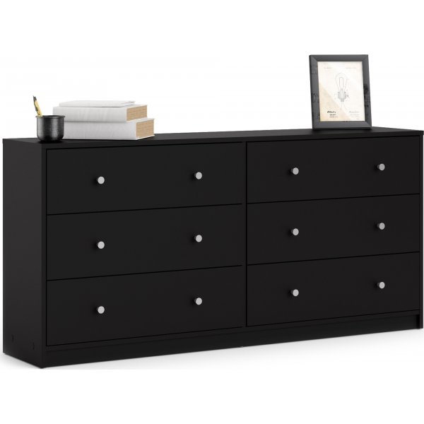 mai sort kommode med 6 skuffer + Mbelftter