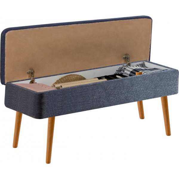 Vina benk - Furu/mørk blå Vina benk - Furu/mørk blå