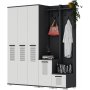 Asimo kleshenger 160 x 45 x 183 cm - Antrasitt/hvit