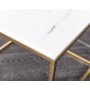 Carrera salongbord 120 cm - Hvit marmor/stl