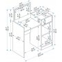 Sedef toalettbord 85,4 x 40 cm - Lys valntt/beige