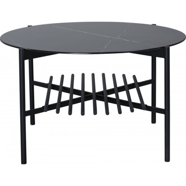 Adel salongbord 80 cm - Svart marmor