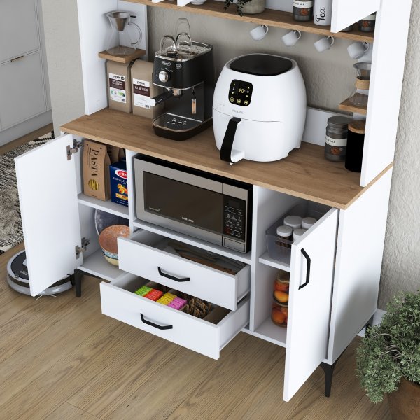 Jeriko kjøkkenskap 168 - Hvit/valnøtt Jeriko kjøkkenskap 168 - Hvit/valnøtt