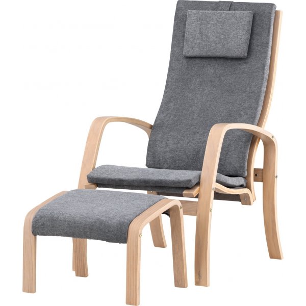 Grötö lenestol - Mørk grå/hvitvask Grötö lenestol - Mørk grå/hvitvask