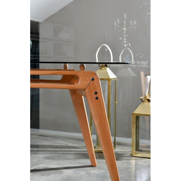 Palace spisebord 160 cm - Eik/glass