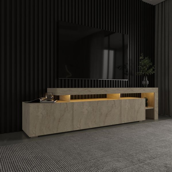 Beliz TV-stativ i travertin - 192 cm