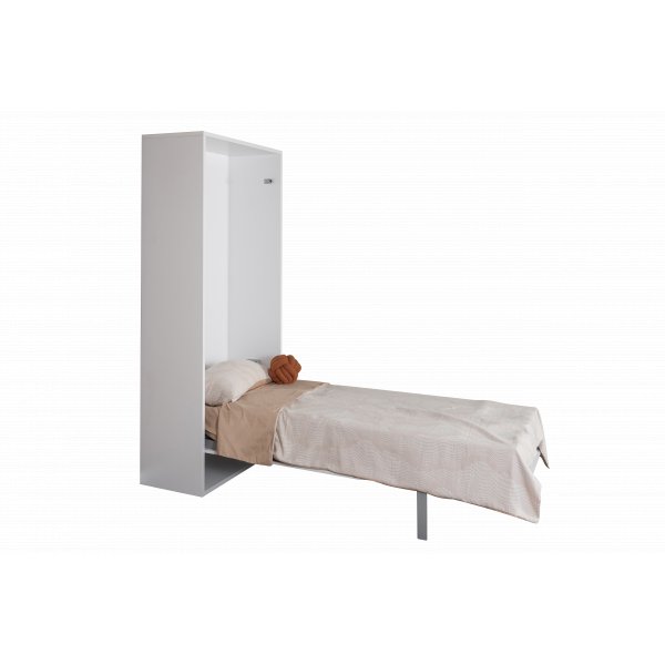 Veggseng 140200 cm vertikal - Hvit - Compact Living