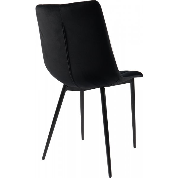 Kayla stol - Svart flyel + Mbelftter