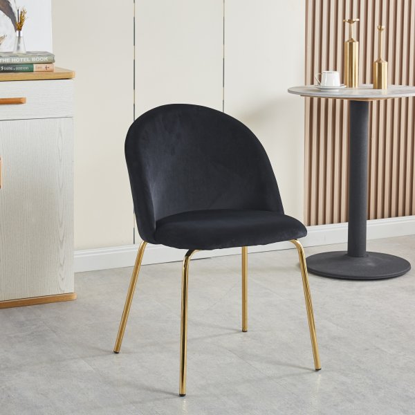 Art velvet stol - Svart / Messing Art velvet stol - Svart / Messing
