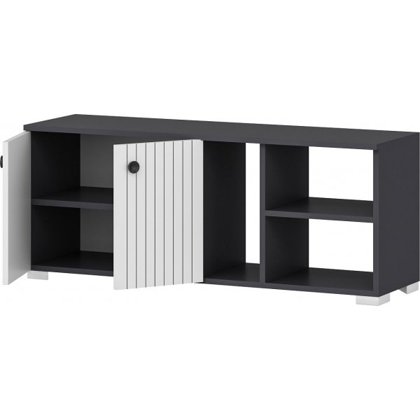 Sarandon skoskap - Antrasitt/hvit