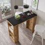 Style barbord - Furu/svart