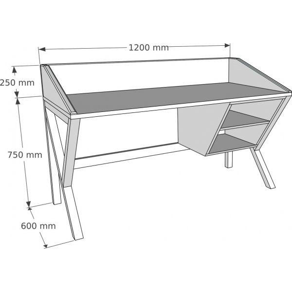 Sibylla skrivebord - Furu
