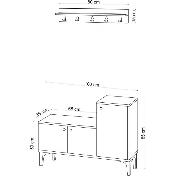 Simon skoskap - Eik Simon skoskap - Eik