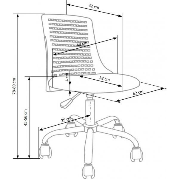Zandre Kontorstol for barn - Gr