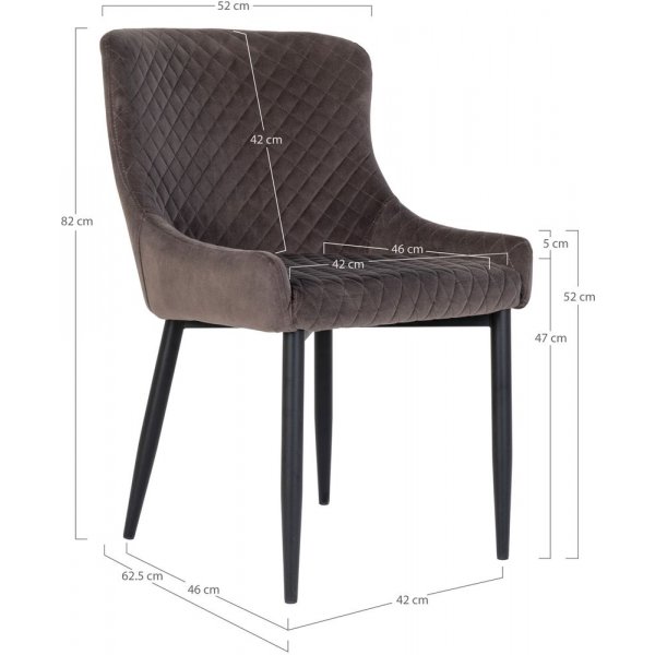 Boston spisestol - gr�/svart