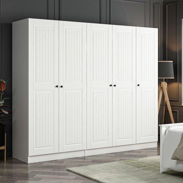 Capeto garderobe 225x52x190 cm - Hvit Capeto garderobe 225x52x190 cm - Hvit